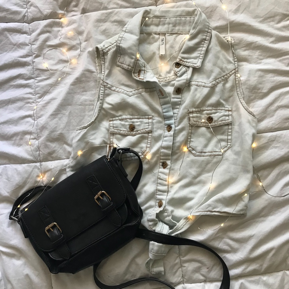 tie front button down